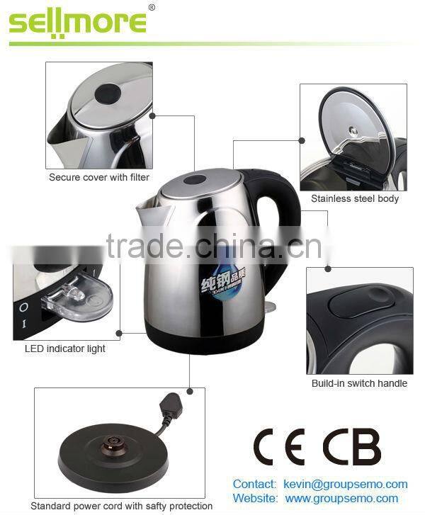 High quality SUS304 electric kettle (CE.CB.RoHs)