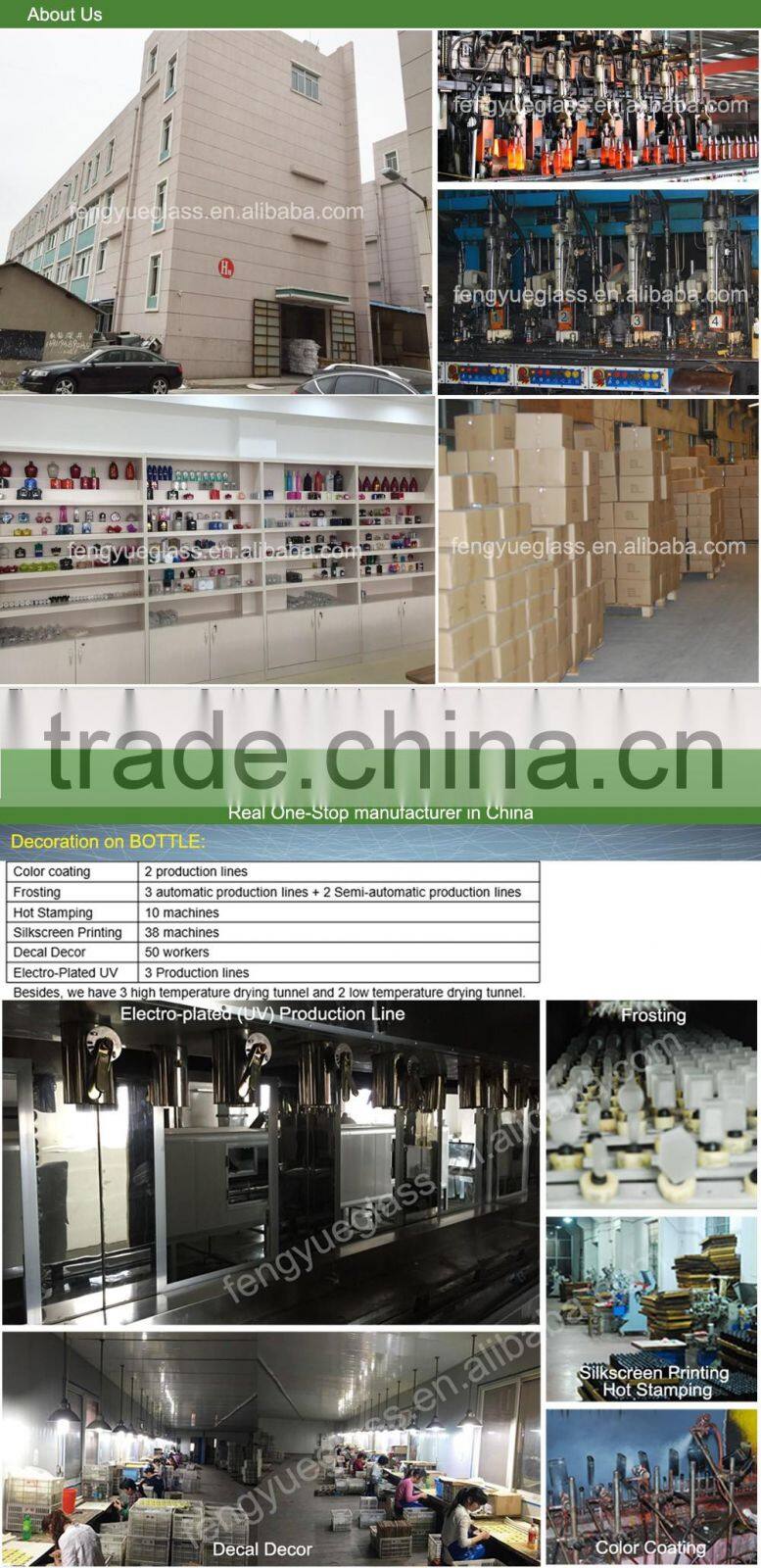 Cosmetic packaging cylindrical 30ml 50ml roll on glass bottles