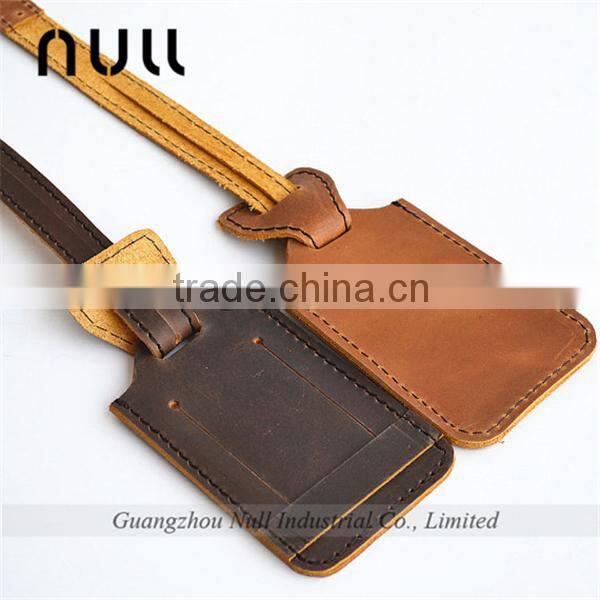 Wholesale handmade Genuine leather name hang rfid tag for labels