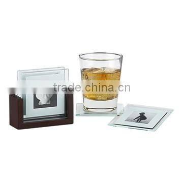 Wholesale Ocean beach temed glass coaster, wedding favors blank glass coaster