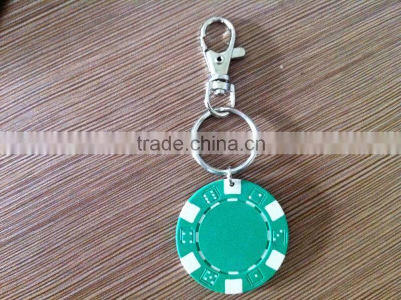 11.5g high quality ABS custom lucky poker chip keychain