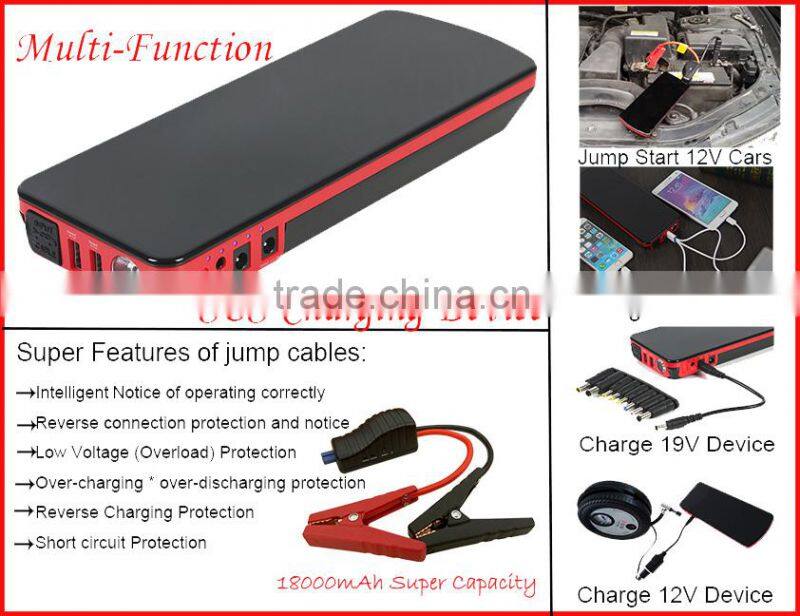 Super Auto Device 12000mAh multi-functional jump starter for 12V Petrel and Diesel Vehicle