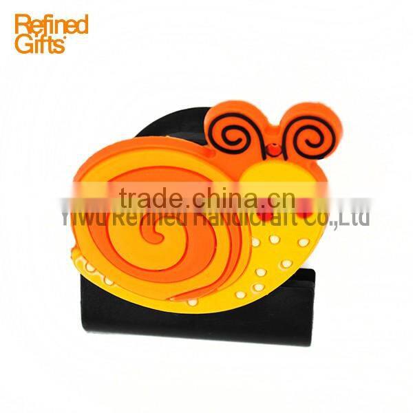 high quality soft PVC magnetic 3D Snail paper clip