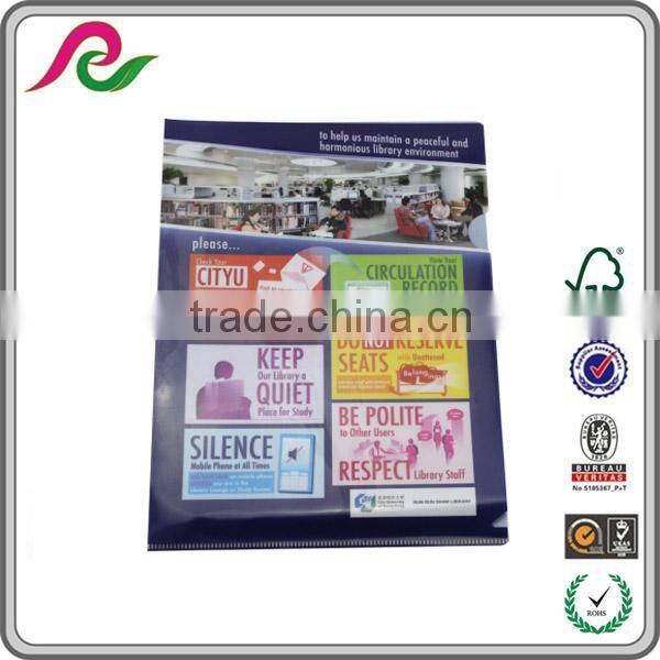 Factory supply glitter file folder L shape