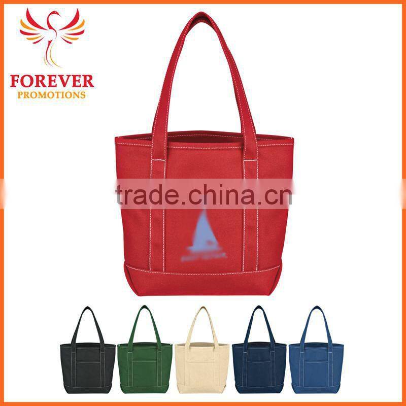 Chinese Supplier 24 OZ. 15" Small Eco-friendly Canvas Tote Bag With Handles Wholesale