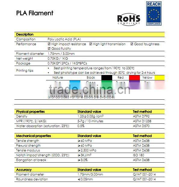 2016 Weistek good quality 3d printer wood filament for 3d printing