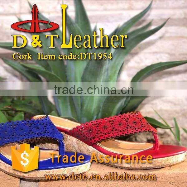 Natural cork leather for shoe heel