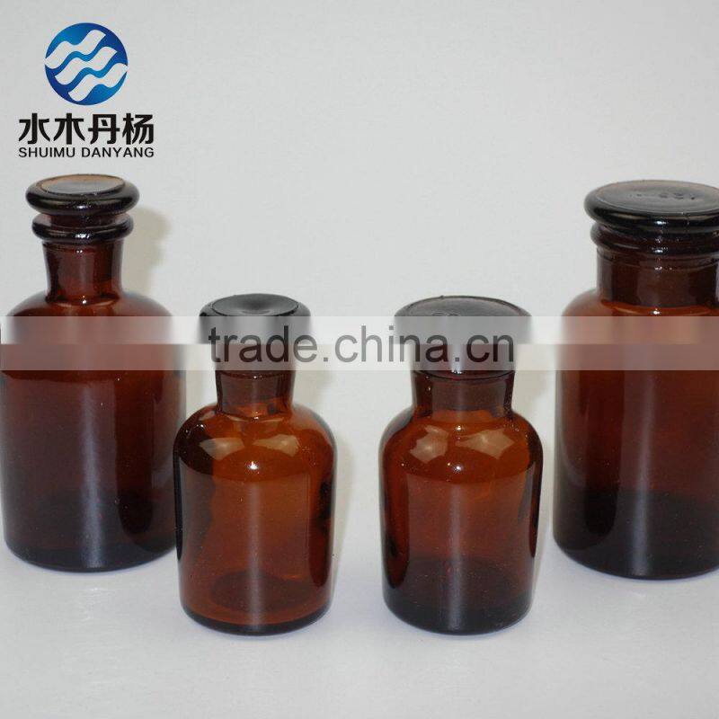 250ml amber wide mouth reagent glass bottle for laboratory