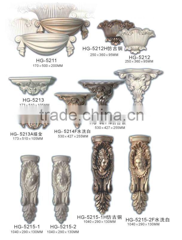HG9054 2.4m high-quality low-price PU plain cornices mouldings