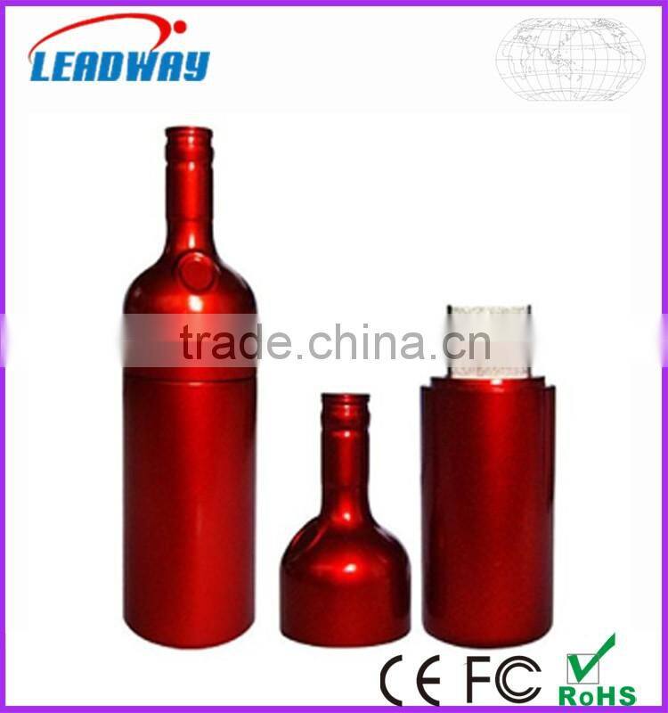 Colorful metal wine bottle usb flash drive 1gb 2gb 4gb 8gb 16gb pendrive