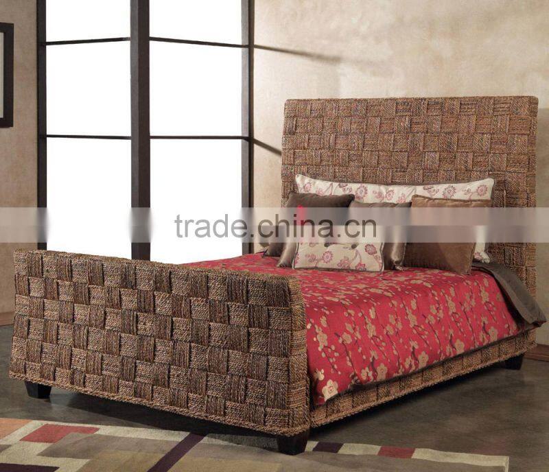 Water Hyacinth Bedroom Furniture - Wicker Rattan Bedroom set- Indoor Bedroom Furniture