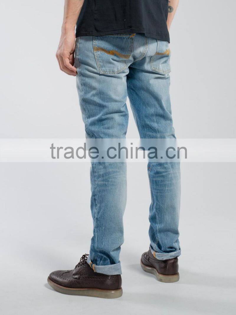 cotton fabric mens skinny denim jeans JX017