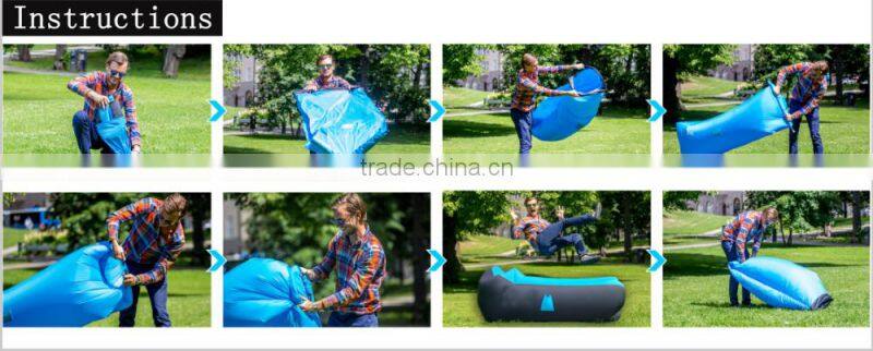 2016 New Fast Infaltable Beach Sleeping Bag Convenient Outdoor Inflatable Lounger Mattress Quick Open lazybones Sleeping Air Bed
