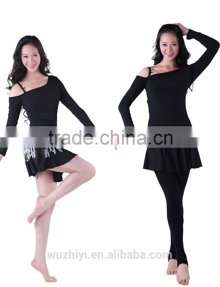 milk silk Latin practice belly dance costumes dress