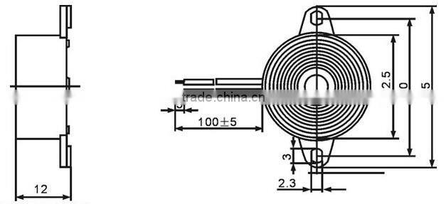 FBPB2312 12V active piezo buzzer black buzzer with wire (FBELE)