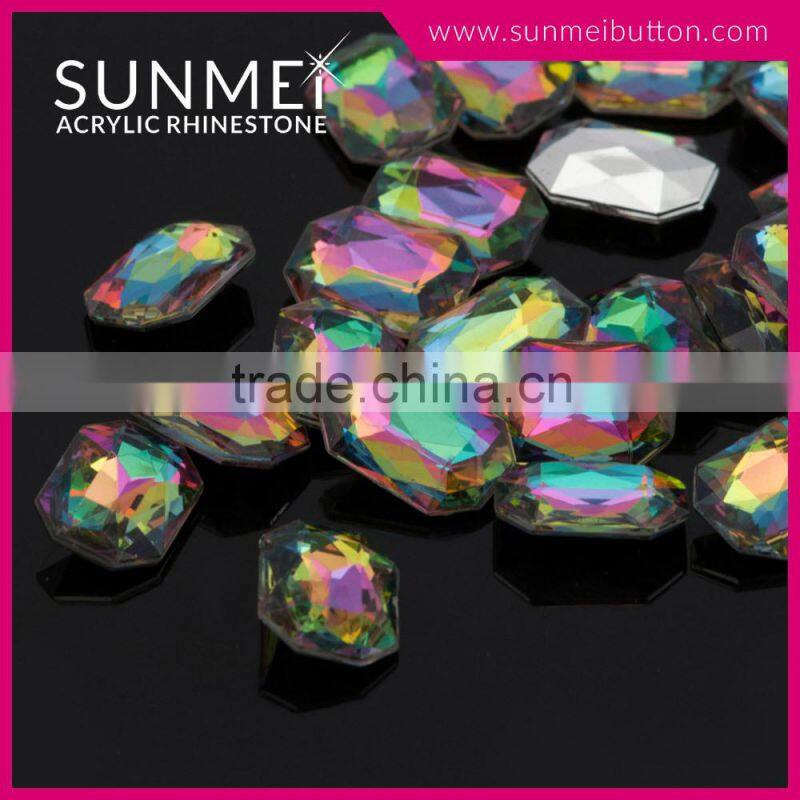 In Stock Product Sky Blue Color Decorative Acrylic Plastic Stone for Bracelet