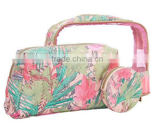 clear plastic Makeup Train Case Travel cosmetic Package bag