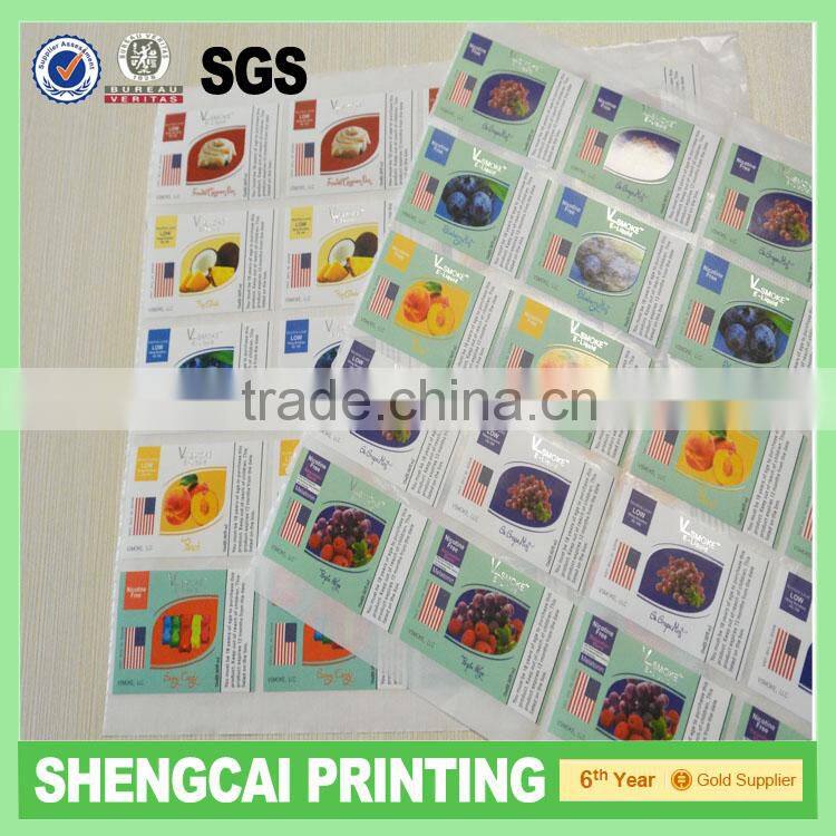 Green color printed round stickers