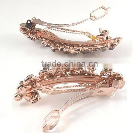 Rhinestone Peacock Barrette Hair headdress