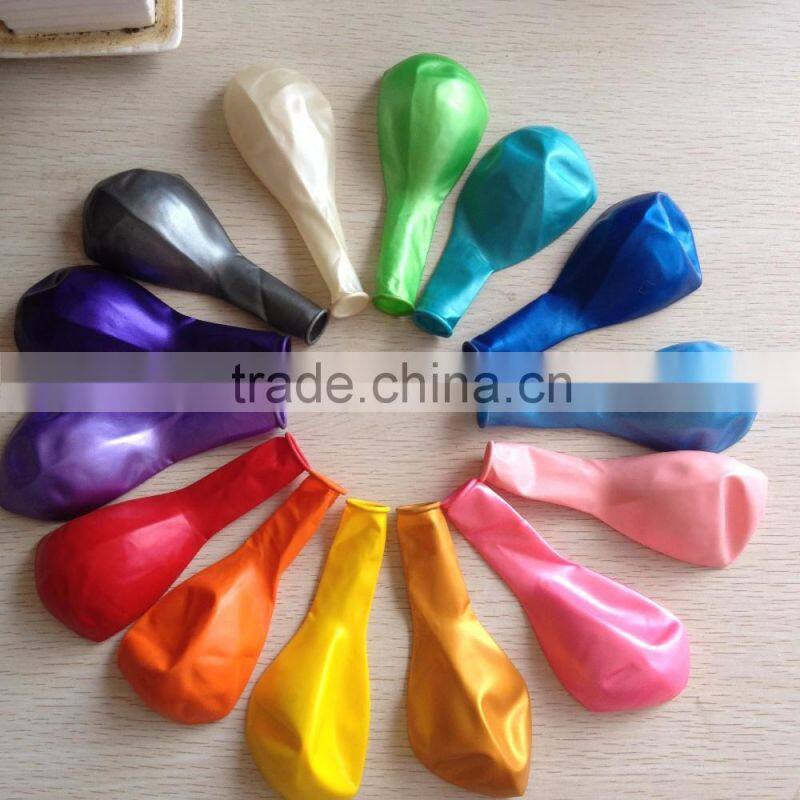 latex balloon party decoration 12 inch 3.2g/2.8g metallic multicolor balloon