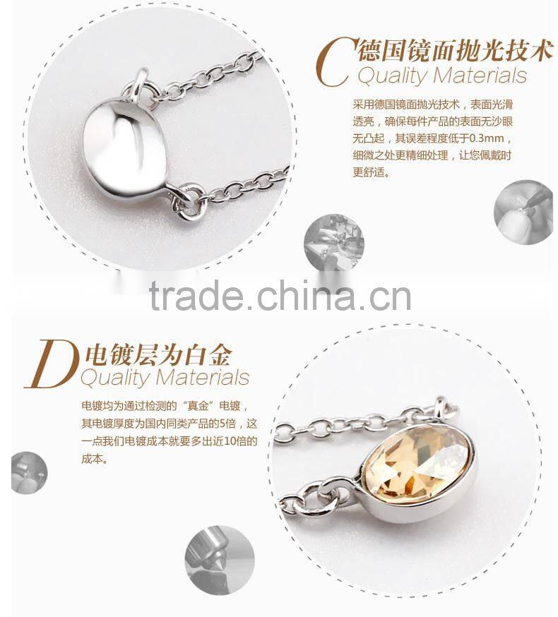 2014 cheap fancy necklaces made with crystal 11002-1