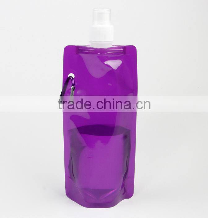 Wholesale BPA Free 480ml Foldable water bottle