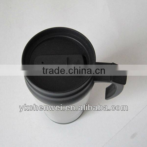 Hot!! 14OZ budget screw lid plastic travel mug with handle