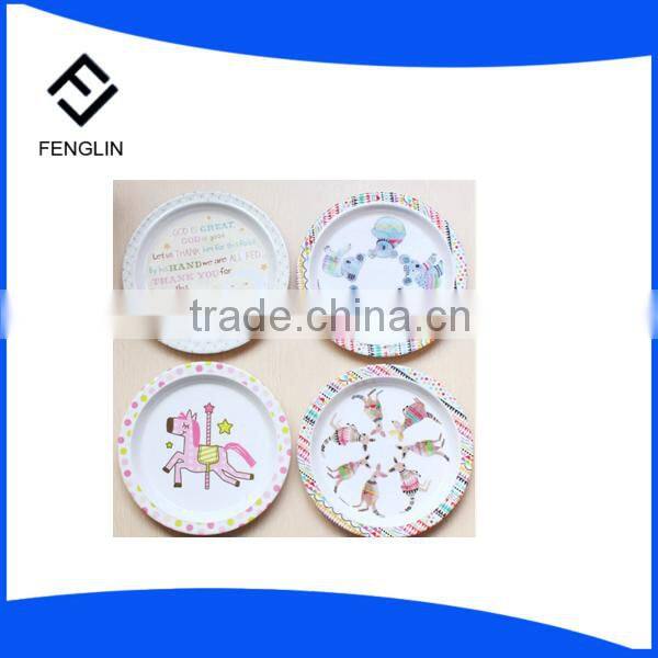 High quality Wholesale Plastic cheap custom melamine plate for dinner