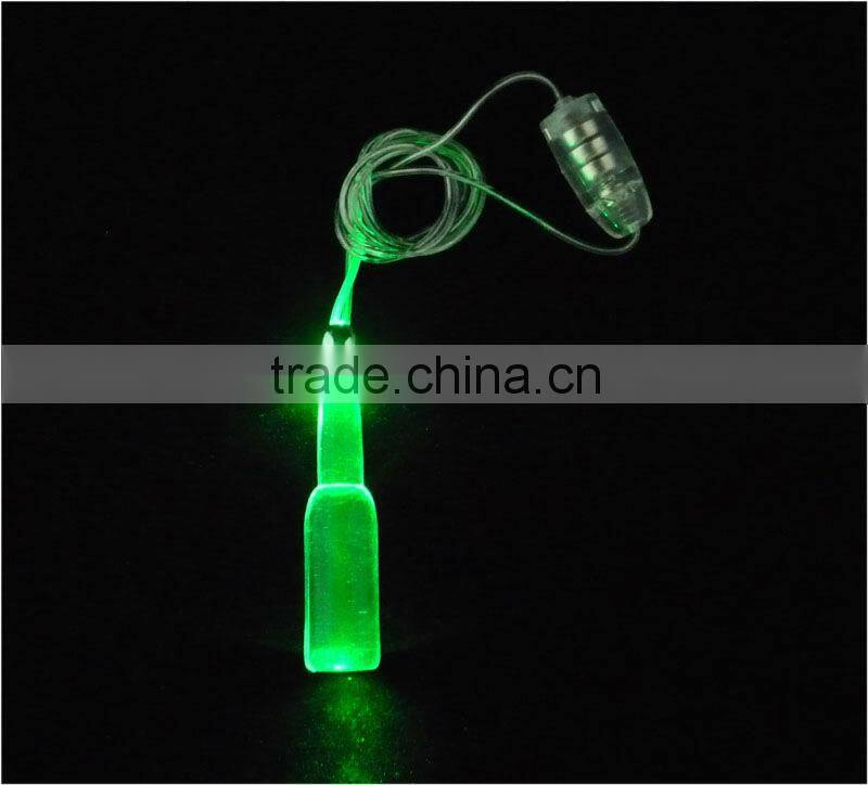 oval shape led necklace,led flashing necklace