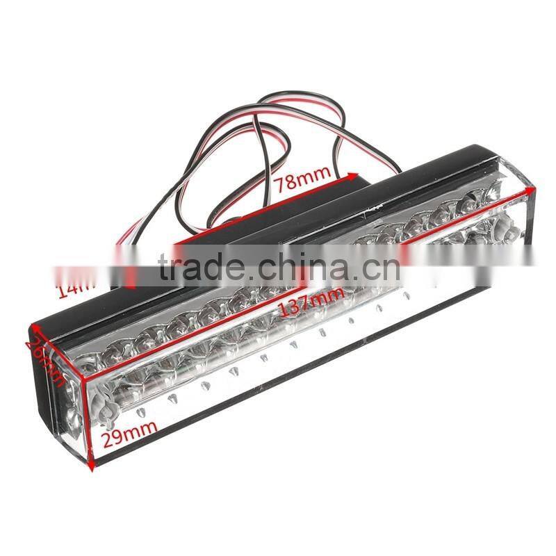 2016 New Red /Blue / White Waterproof Car 12V Universal 26 LEDs Brake Warning Strobe Lamp Light