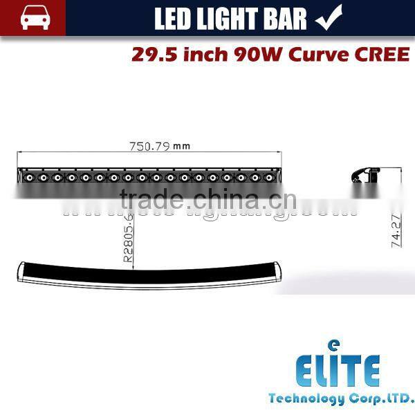29.5 inch 90w off road led light bar,car accessory,led driving light,waterproof,SUV,ATV,4WD,truck,CE,IP67