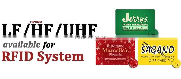 Smart RFID gift card plastic PVC card with MIFARE Classic 1K chip