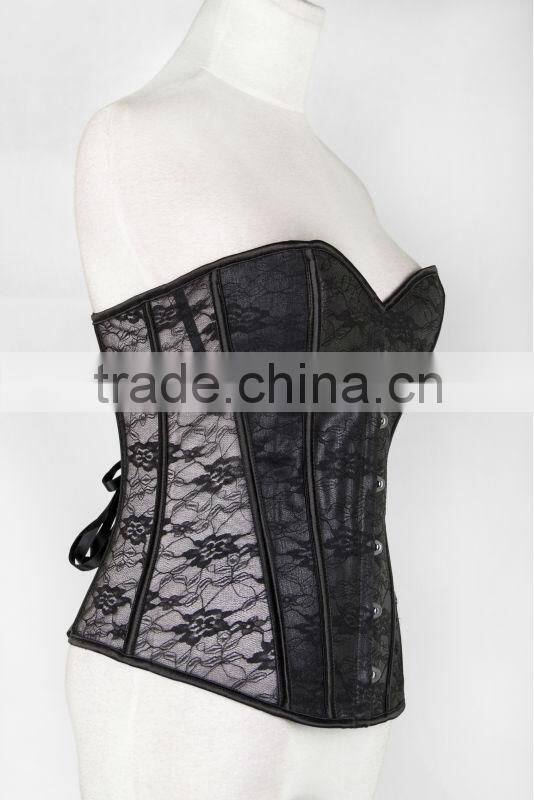 Good Quality Stocklot Hot Sale Black Sexy Fat Women Corset