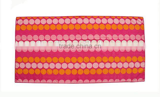 Jacquard circular beach towel, reactive printed square beach towel
