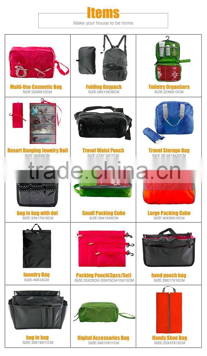 Foldable Girl Cosmetic Jewelry Roll UP Bag, Cheap Easy Travel Roll up Bag
