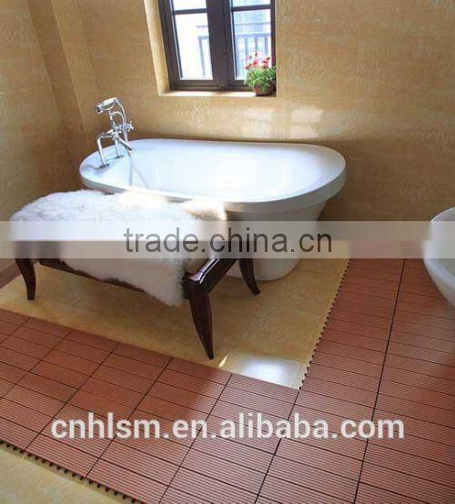 WPC anti slip outdoor floor tiles 30*30cm/wood plastic composite waterproof bathroom flooring tiles