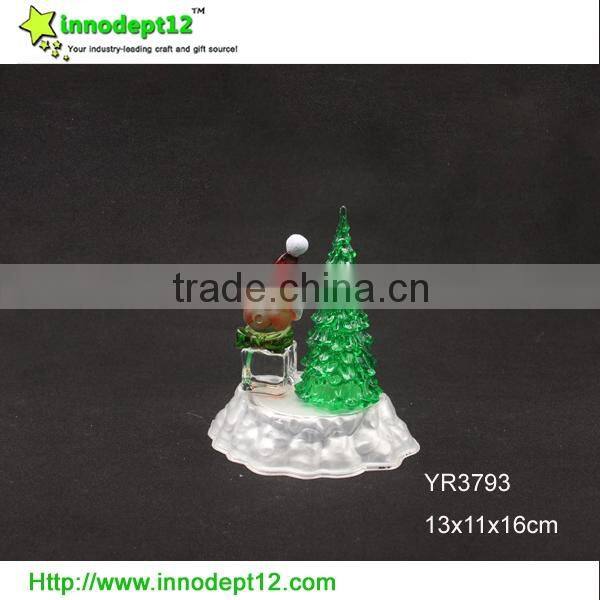 2015 new products creative led acrylic Christmas tree with santa