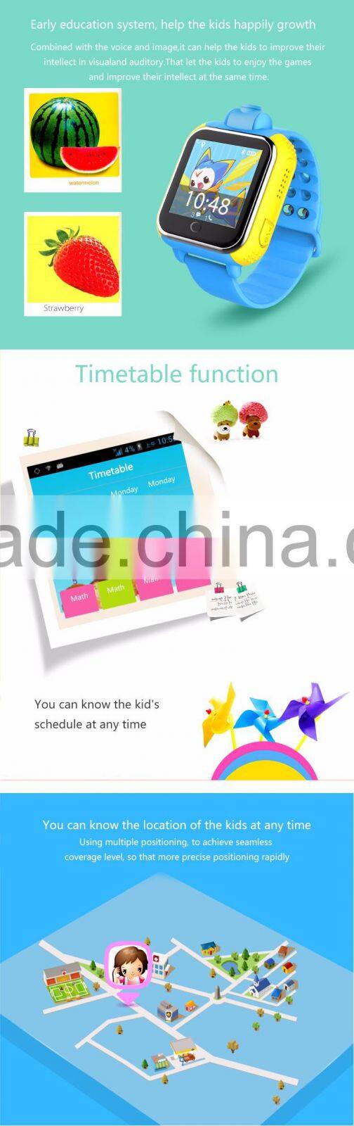 2016 gps wrist cell phone watch 3g wifi gps tracker watch