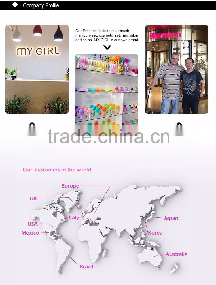 2016 Competitive Hot Product Plastic Handle Hair Brush For Hair Extensions