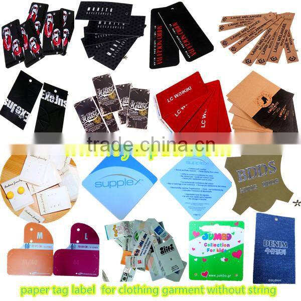 customized printed black paper cardboard clothes label