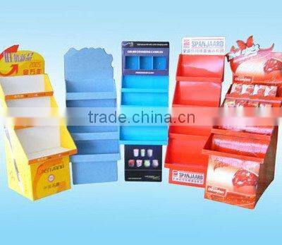 cardboard advertising display shelf, corrugated cardboard advertising display shelf, advertising display shelf