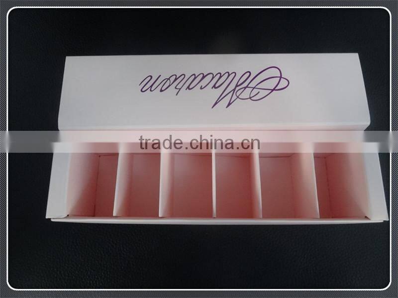 Customized High Quality 4,6,12,24pcs Pink Wholesale Macarons Box