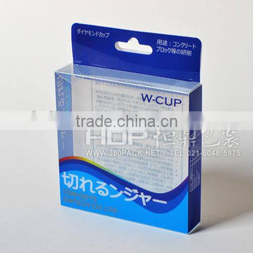 high grade foldable plastic box with hang tab