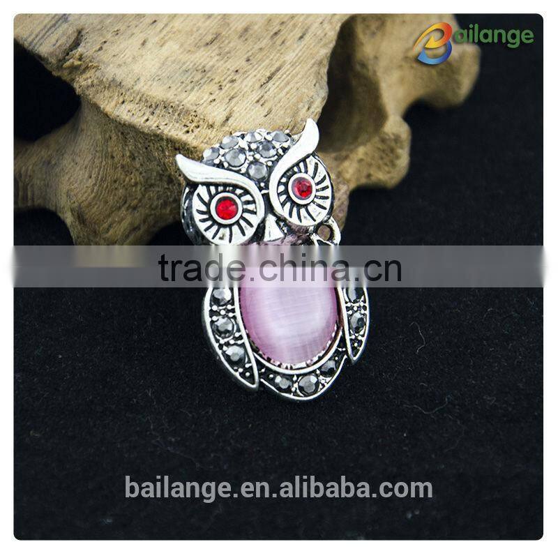 wholesale quality fashion rhinestone vintage flower wedding crystal flower silver charm pendant