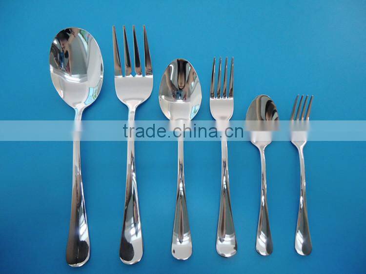 China manufacturer clear mirror polish cutlery set