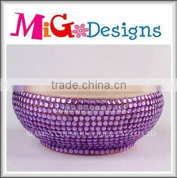 Wholesale Direct Factory Produce OEM Decor Art Gift Crystal Pet Ceramic Bowl