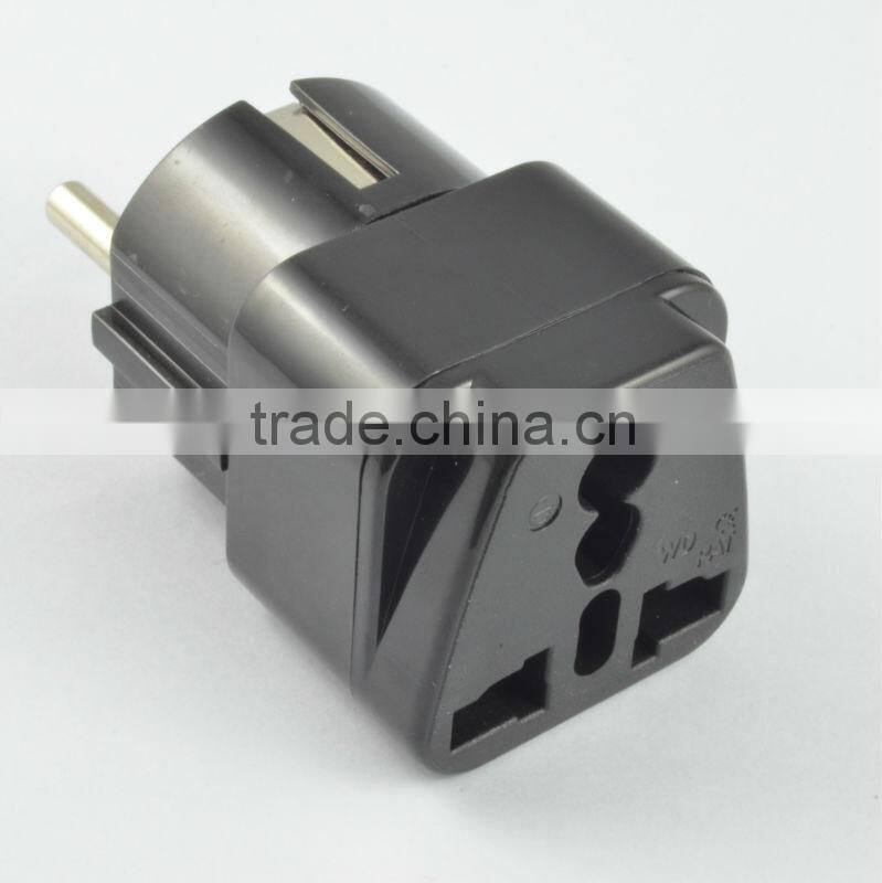 hot sale uk to schuko adapter plug french plug travel adaptor plug with socket