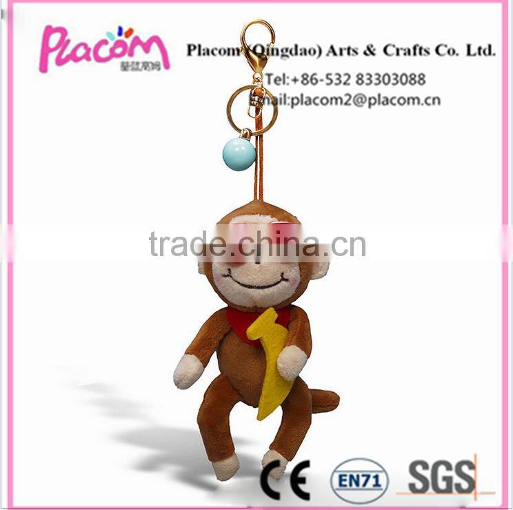Hot selling New design Fashion Pretty gifts and Promotional gift Wholesale Cheap Plush toy Keychains Monkey