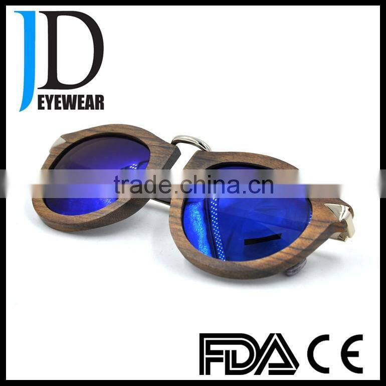 sunglasses 2016 Bamboo Wooden Sunglasses with mirror lens