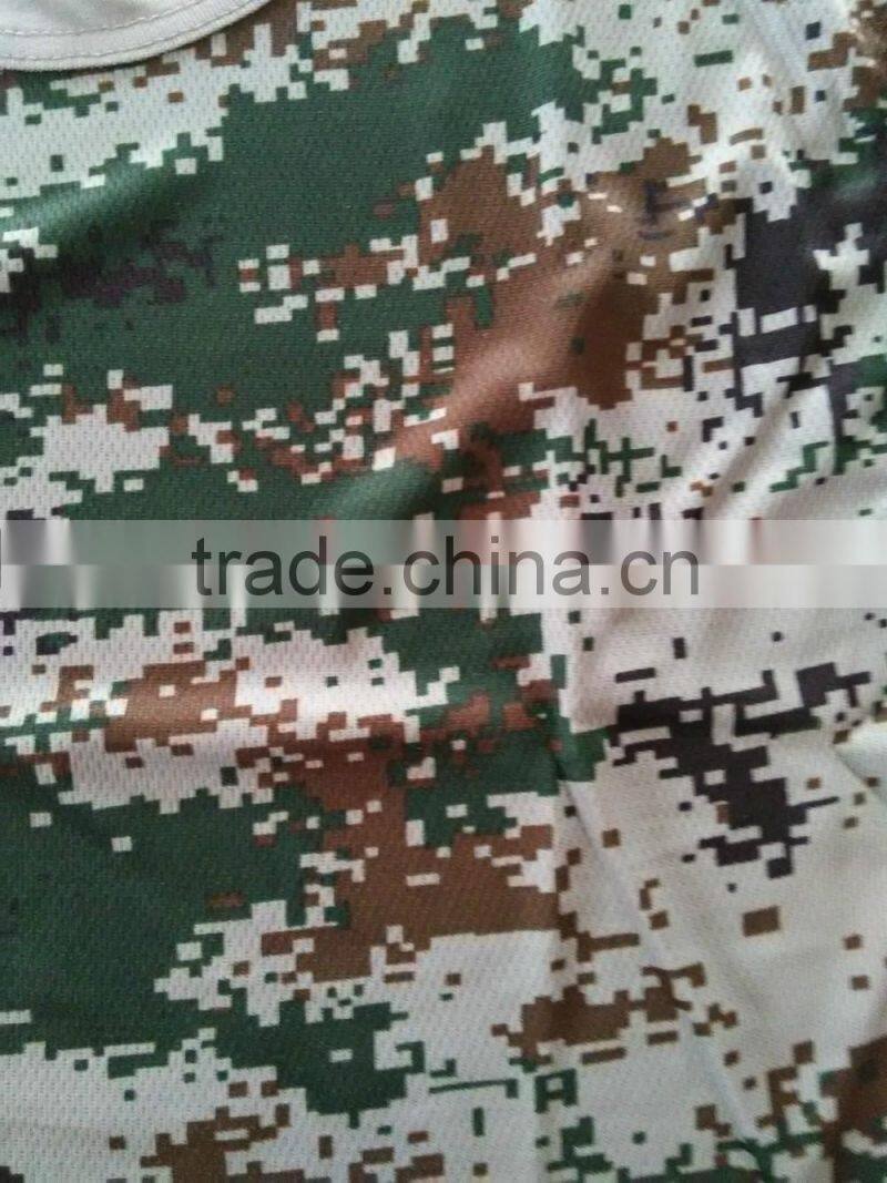 Hot sale southern africa woodland green digital print military camouflage T shirt
